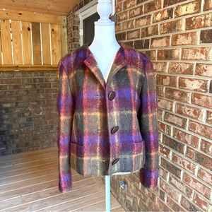 Vintage Mohair Plaid Jacket